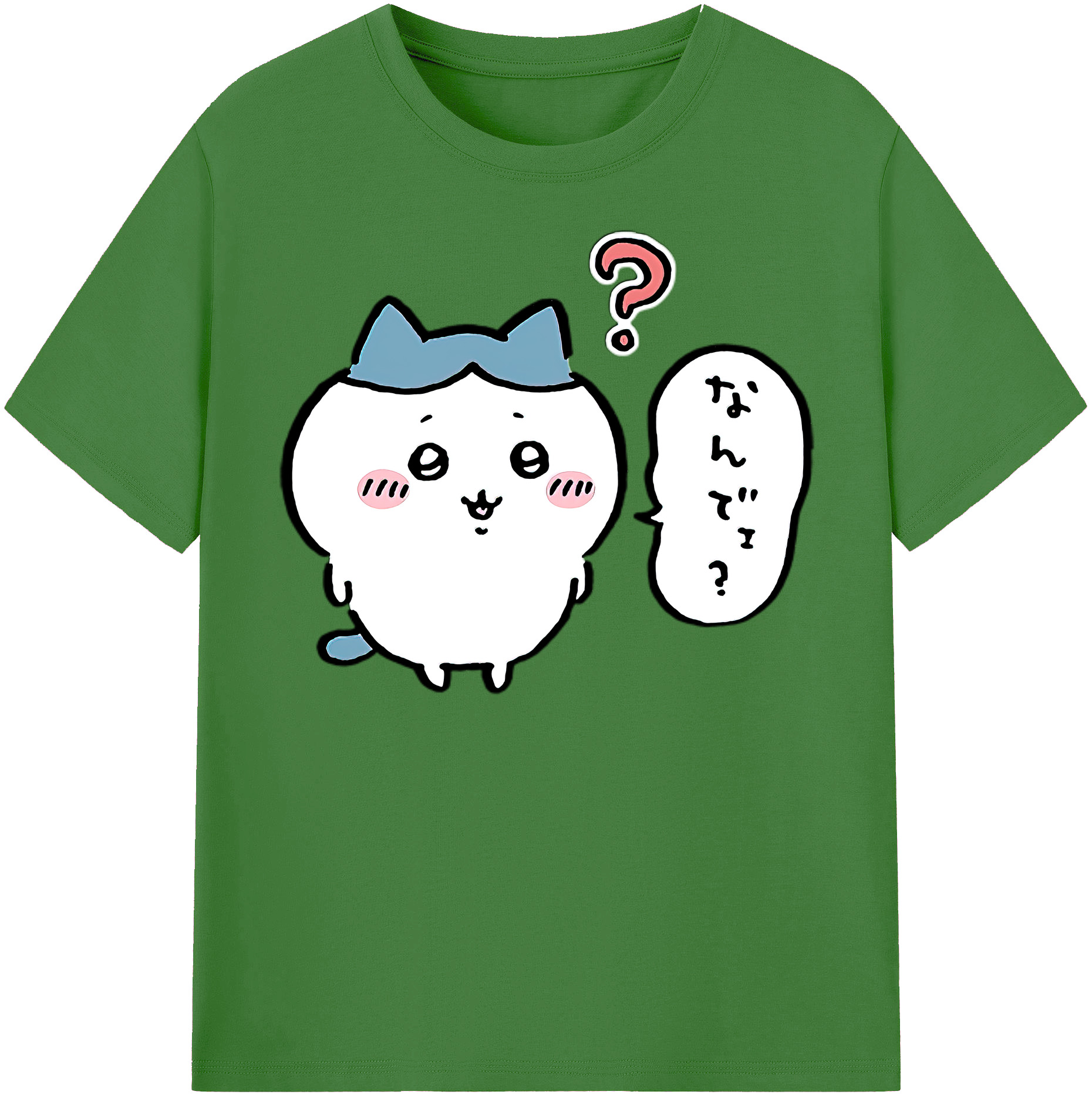 （画像用） ちいかわ ハチワレ Chii-kawa hachiware レディースカジュアルプリントTシャツ（綿100％）